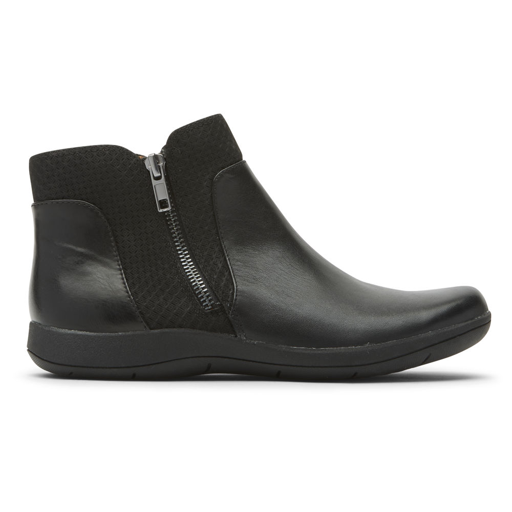 Rockport Womens Boots Black - Tessie Zipper - UK 069-LGIHAP